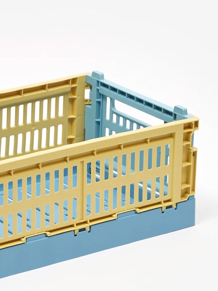 HAY Recycled Mixed Colour Crate - Small, Dusty Yellow