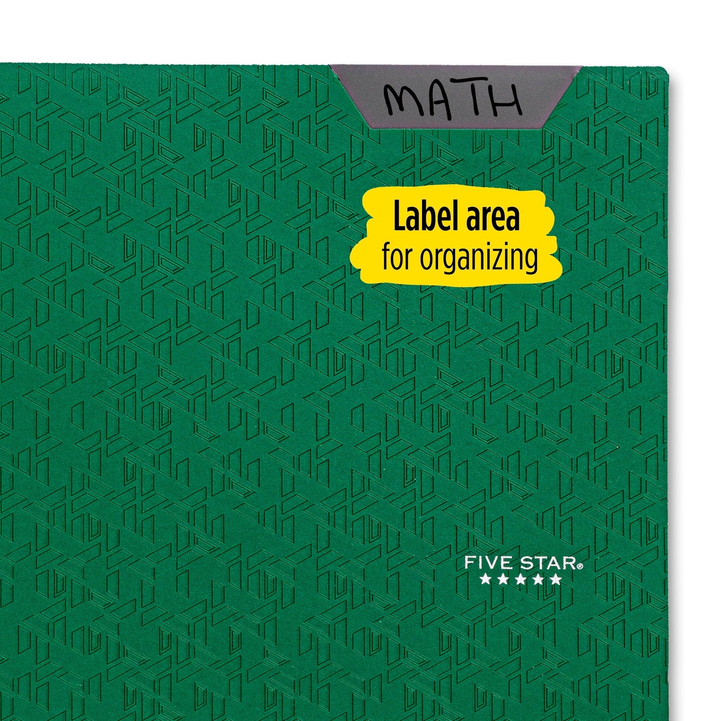 Five Star Poly Portfolio Snap In 2 Pocket Forest Green