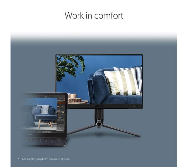 Asus ZenScreen 15.6" FHD 60Hz 5ms GTG IPS LCD Portable Monitor (MB166C)