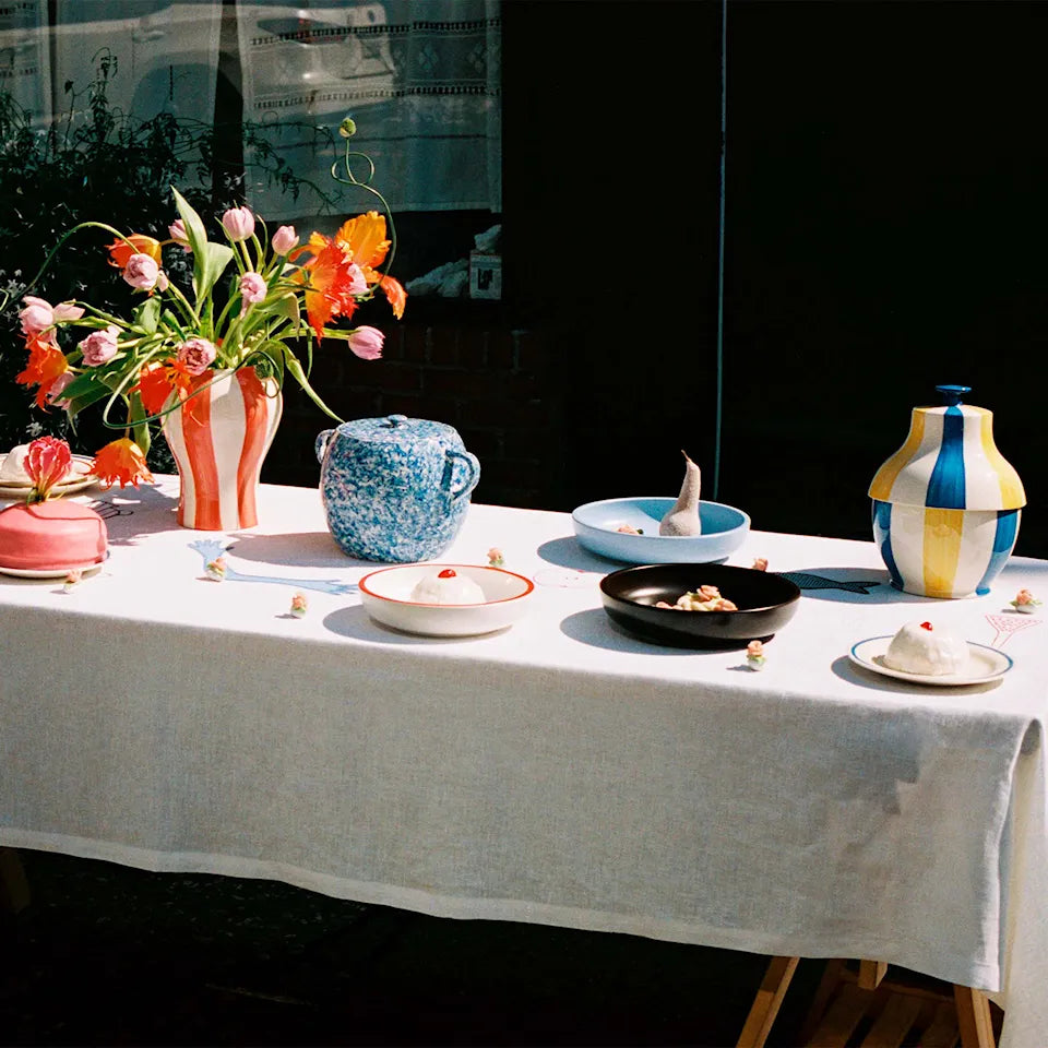 HAY Sobremesa Cookie Jar - Blue/Yellow