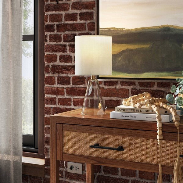12.75"x6.5" Glass Cone Mini Table Lamp Clear - Thresholdâ„¢