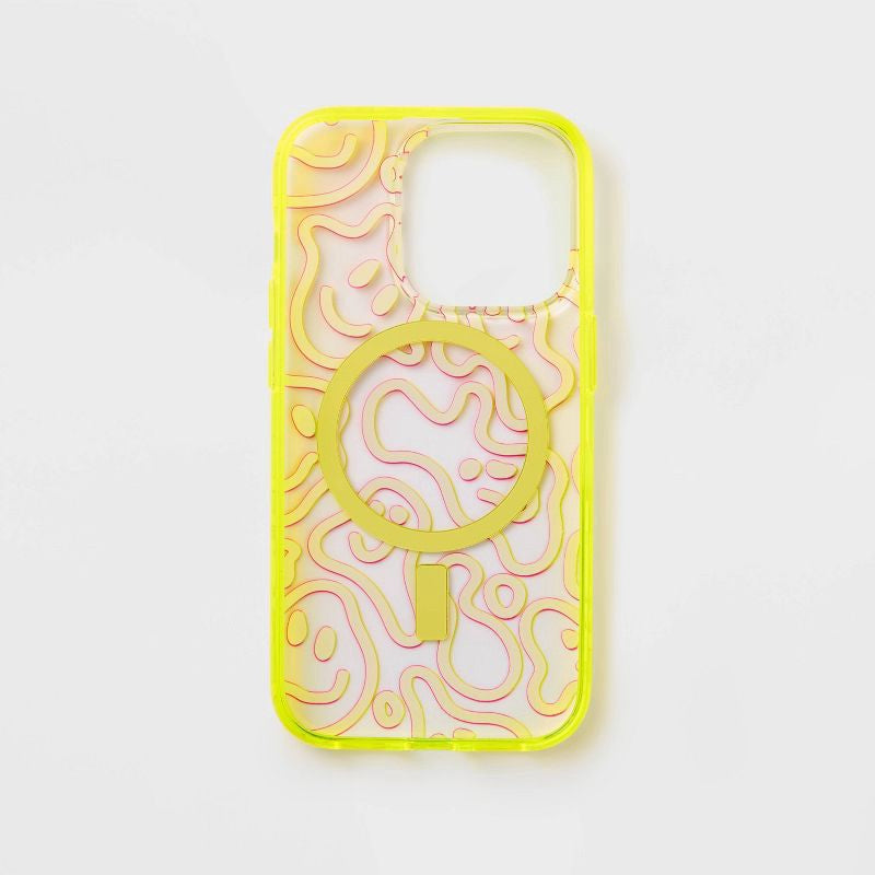 Apple iPhone 14 Pro Case with MagSafe - Heyday™ Neon Smiley