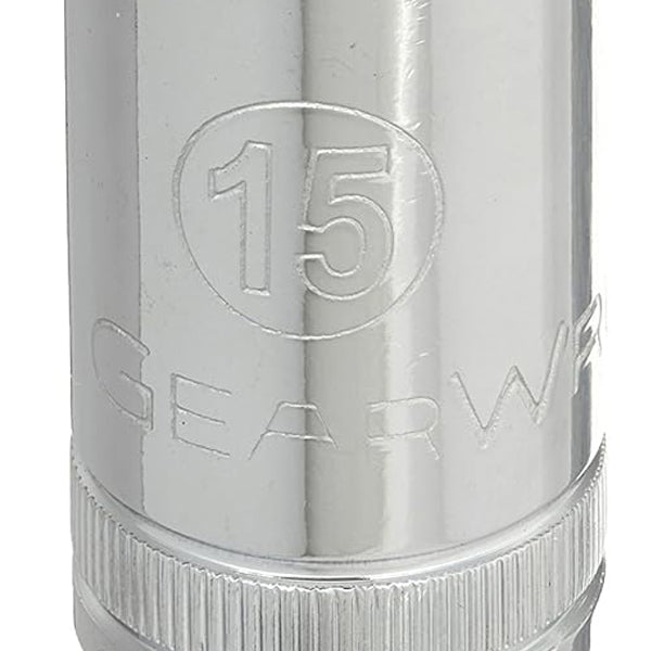 1/2" Drive 12 Point Deep Metric Socket 15mm