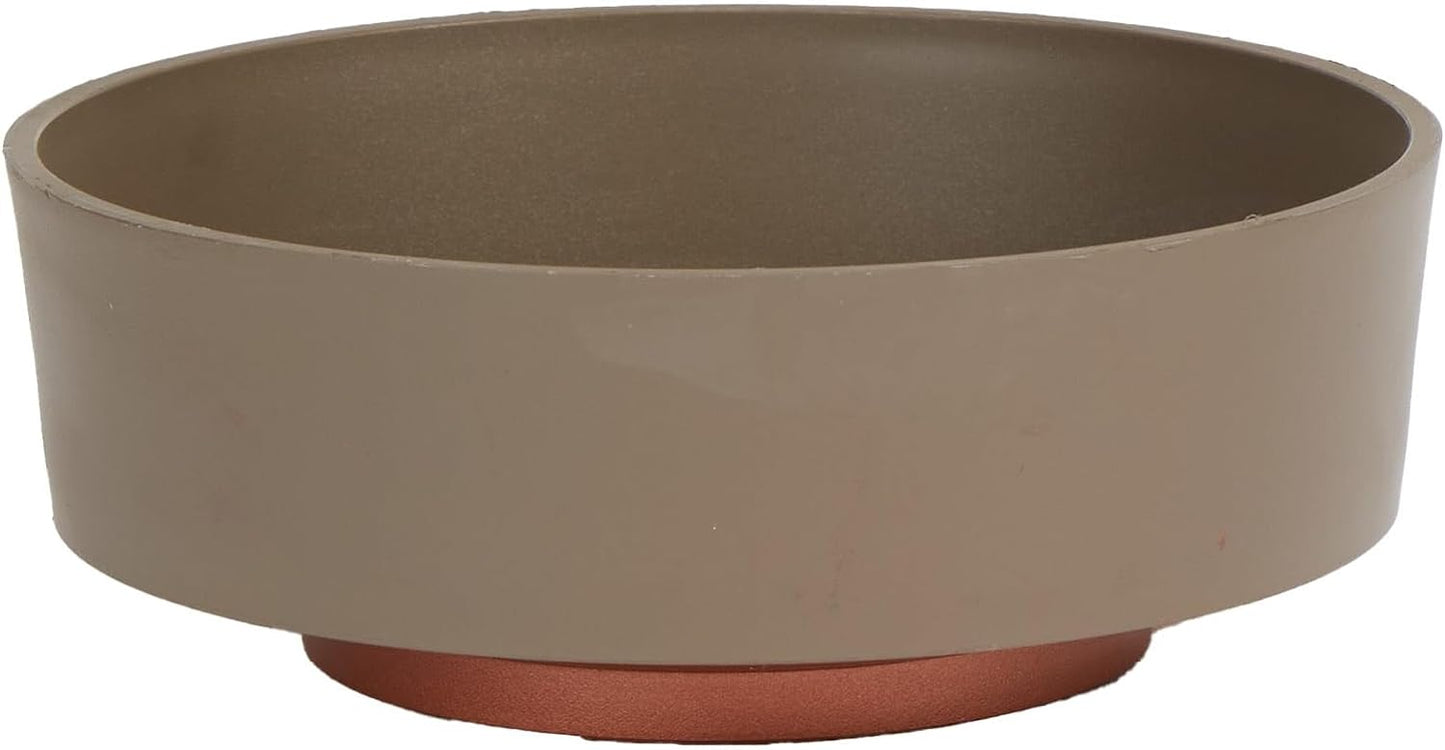 The HC Companies 6 Inch Capri Bowl Indoor Succulent Planter Pot, Artisan Taupe