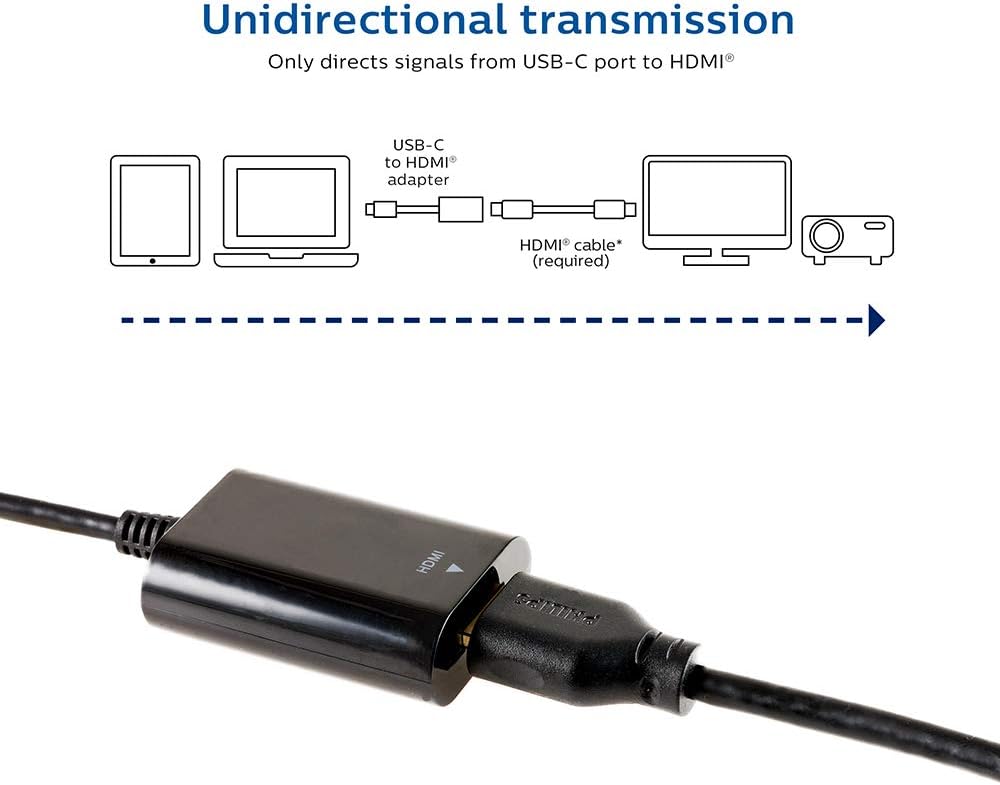 Philips USB-C to HDMI Adapter - Black