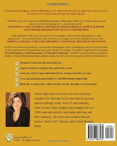 The Event Marketing Handbook : Beyond Logistics and Planning by Allison Saget