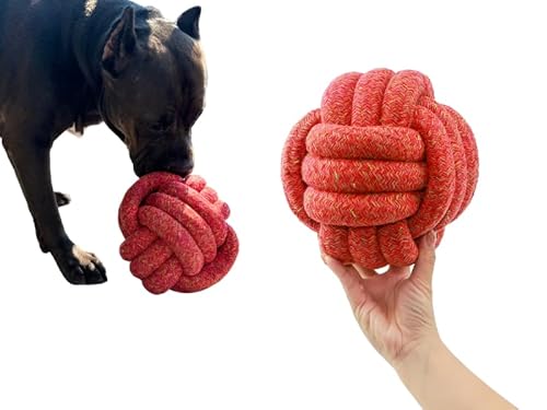 HANDMADE JUMBO ROPE BALL, SUSTAINABLE DOG ROPE TOYS, UNIQUE