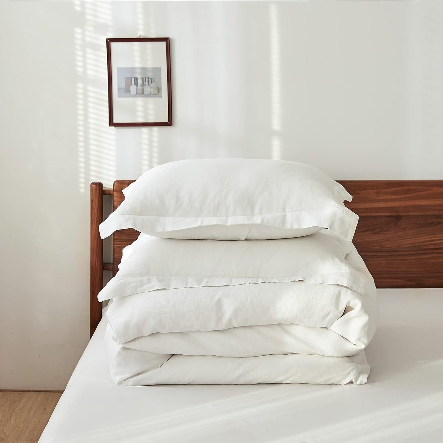 HAY DWR Linen Standard Shams, Set of 2, White