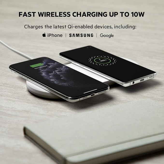 Belkin QuickCharge 10W Dual Qi-Certified Wireless Charging Pad - Black