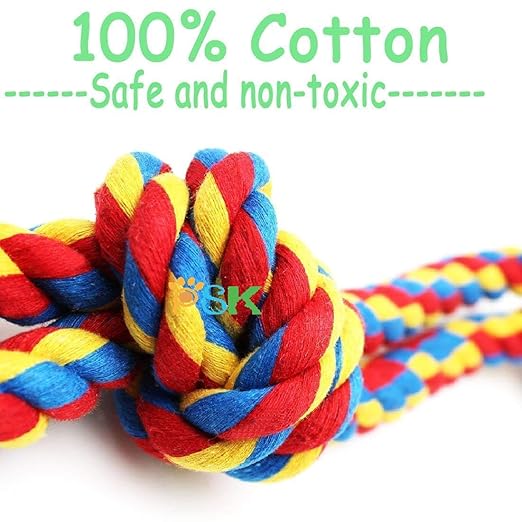 Multicolored ROPE CHEW AND TUG WAR TOY