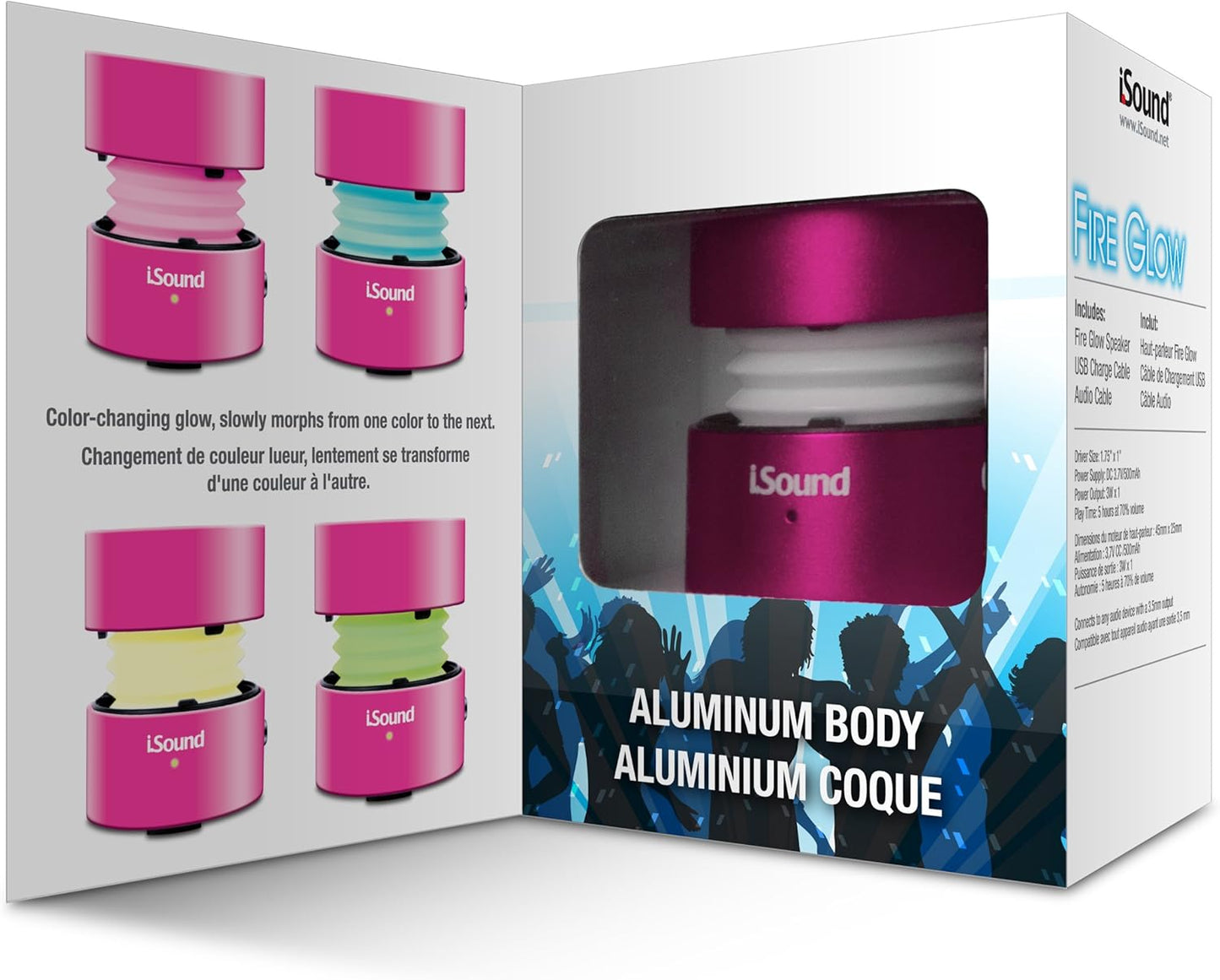 ISound Fire Glow Speaker (Pink)