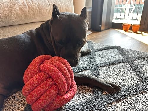 HANDMADE JUMBO ROPE BALL, SUSTAINABLE DOG ROPE TOYS, UNIQUE