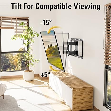 Mounting Dream MD2380 TV Wall Mount Bracket for Most 26-55 Inch LED, LCD, OLED and Plasma Flat Screen TV, with Full Motion Swivel Articulating Dual Ar