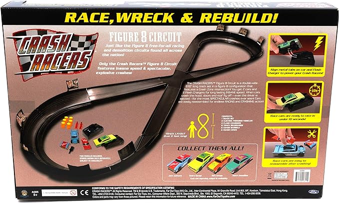 Adventure Force Crash Racers Figure 8 Circuit Motorized Vehicle Playset Children Ages 5+