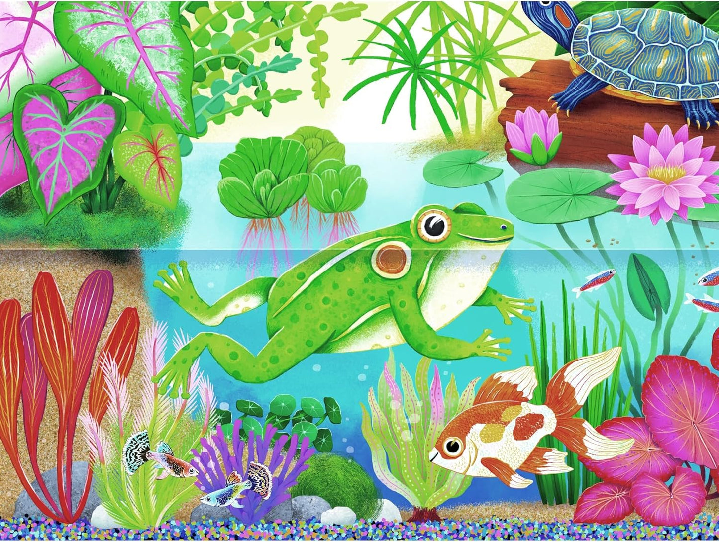 Crocodile Creek Terrarium Friends Puzzle Frog 6 X 8