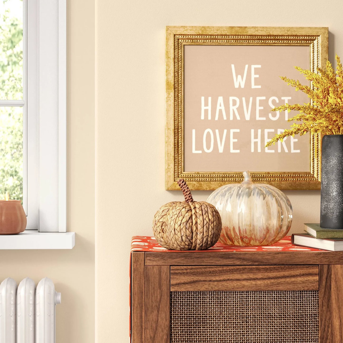 16" x 16" Harvest Love Framed Canvas Board - Thresholdâ„¢