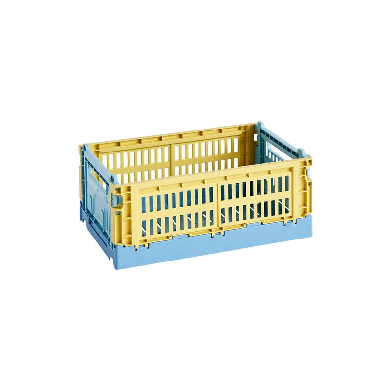 HAY Recycled Mixed Colour Crate - Small, Dusty Yellow