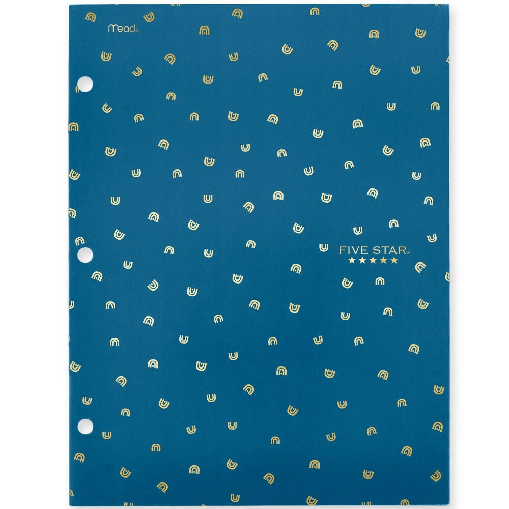 Five Star Style Geo Portfolio Blue Rainbows