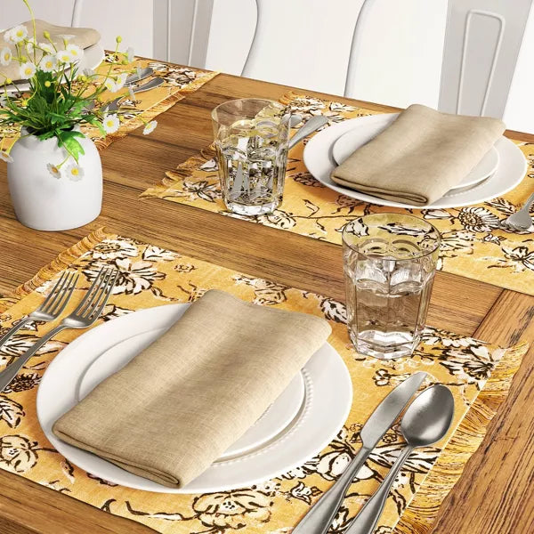 Cotton Solid Placemat Yellow- Thresholdâ„¢