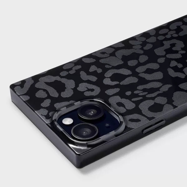 Apple iPhone 15 Plus/iPhone 14 Plus Square Case with MagSafe - Heyday™ Black Leopard