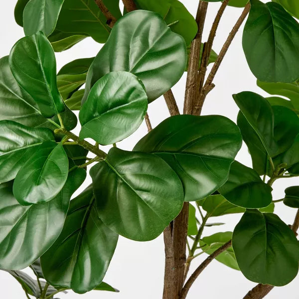 6 ft Artificial Leaf Fig Tree Dark Green - Threshold™ designed with Studio McGee