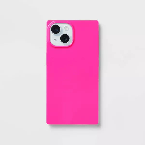 Apple iPhone 15/iPhone 14/iPhone 13 Square Case with MagSafe - Heyday™ Neon Pink