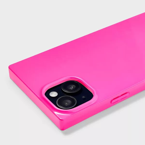 Apple iPhone 15 Plus/iPhone 14 Plus Square Case with MagSafe - Heyday™ Neon Pink