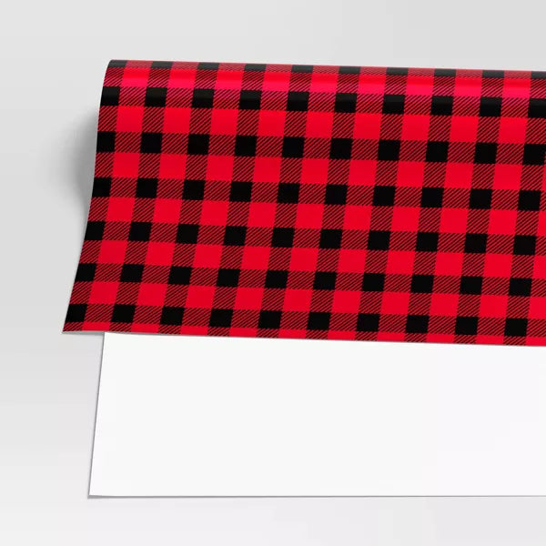 155 sq ft Buffalo Checkered Christmas Gift Wrap Red/Black - Wondershop