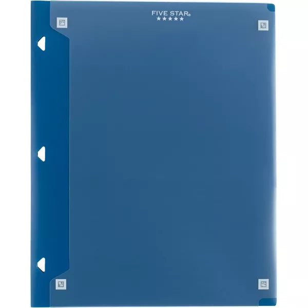 Five Star Poly Customizable Portfolio Pacific Blue