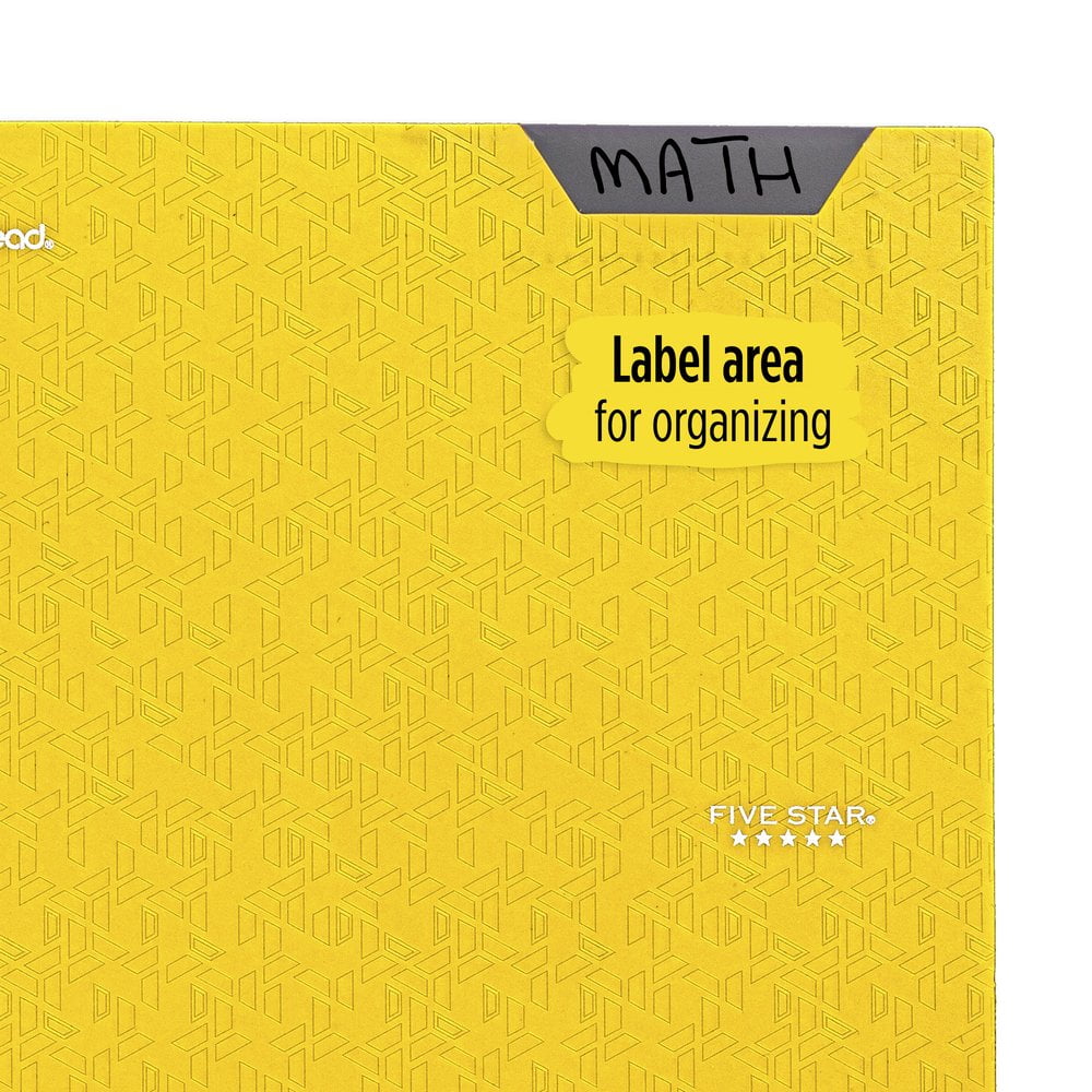 Five Star Poly Portfolio Snap In 2 Pocket Harvest Yellow