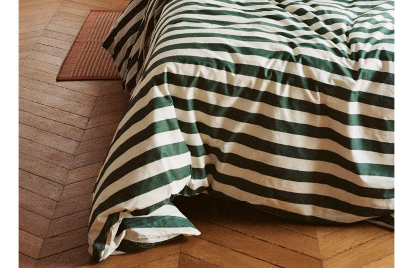 HAY Ete Duvet Cover - King, Dark Green100342781