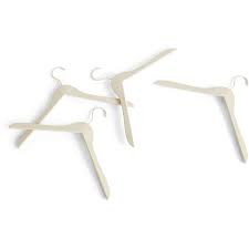 HAY Recycled Coat Hanger, Set of 4 - Cream100332947