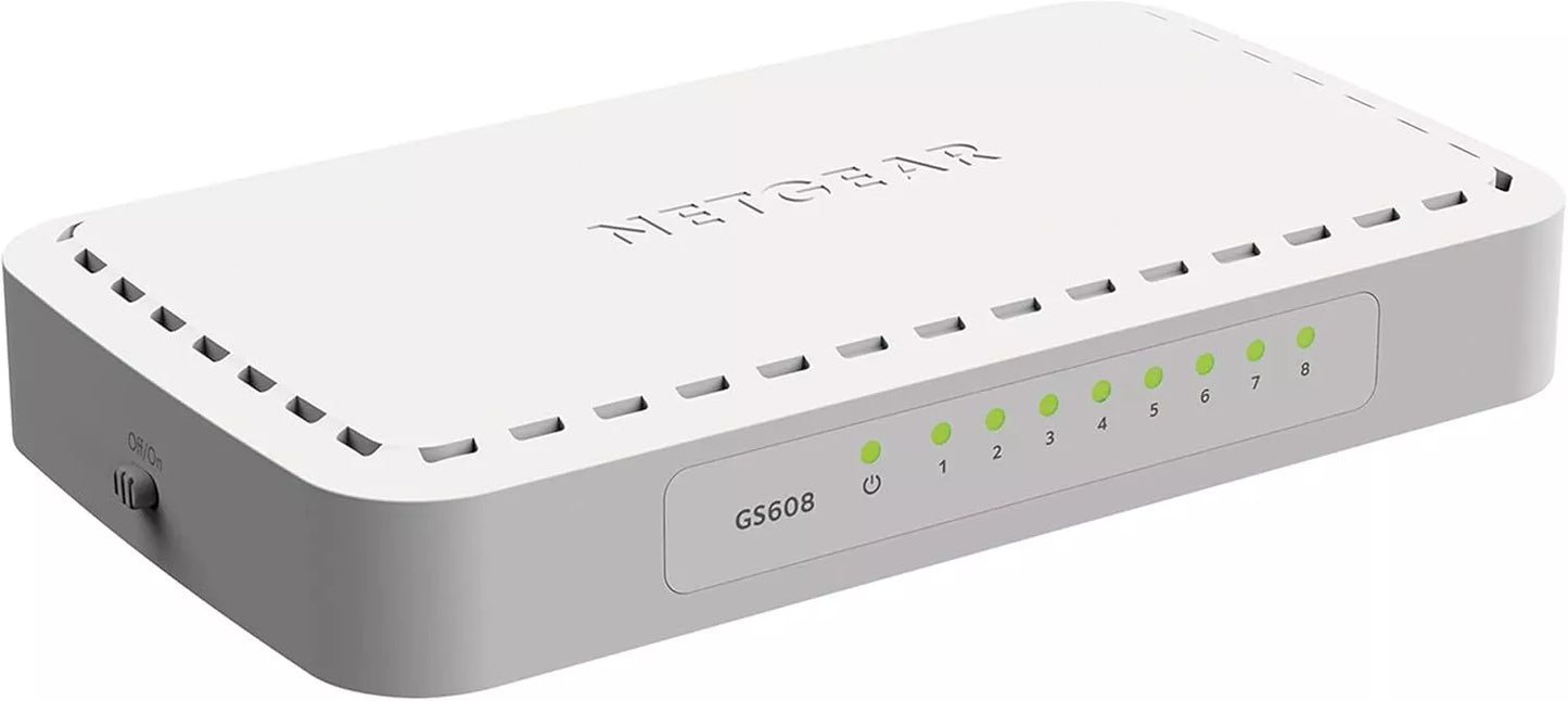 NewTek Netgear GS608NA 8 Port Gigabit Fast Ethernet Switch