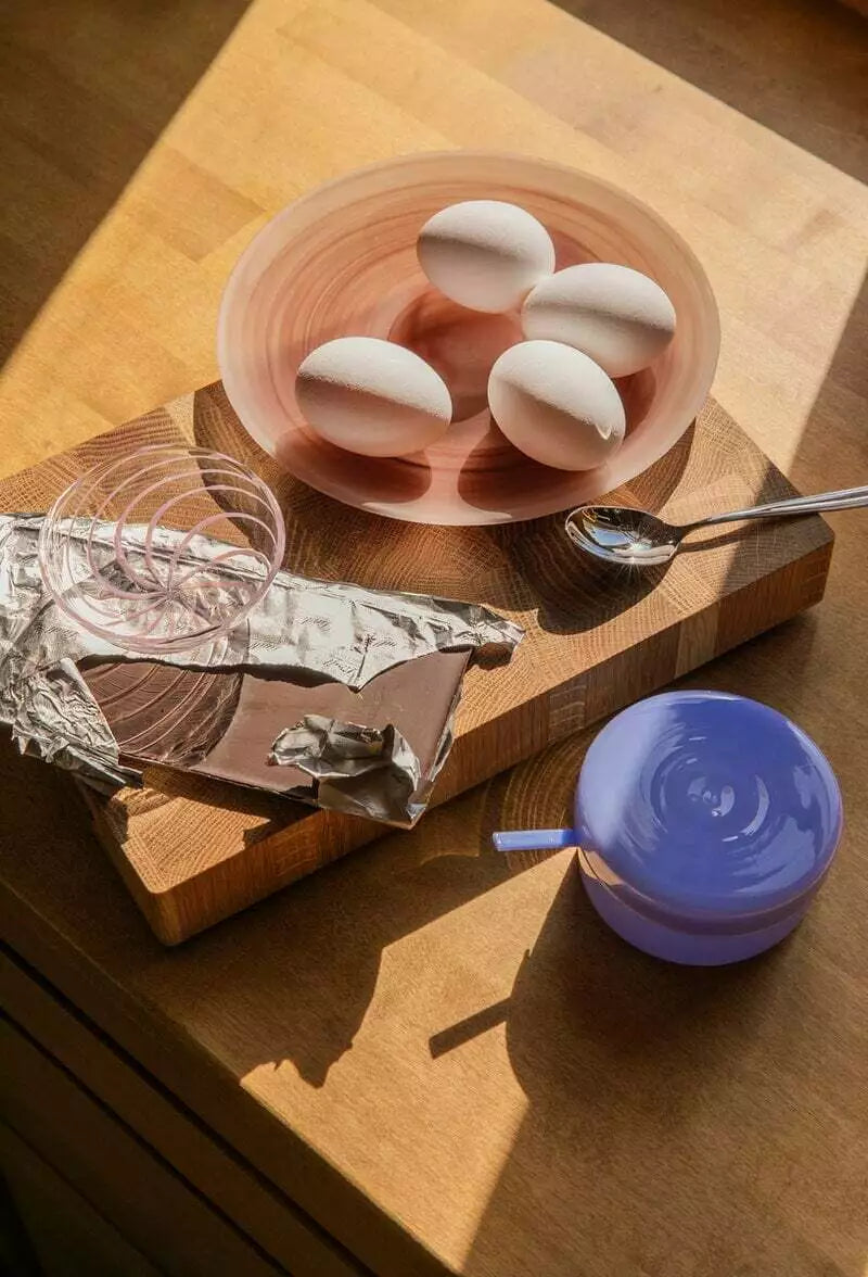 HAY Spin Bowl - Clear with Pink Stripes
