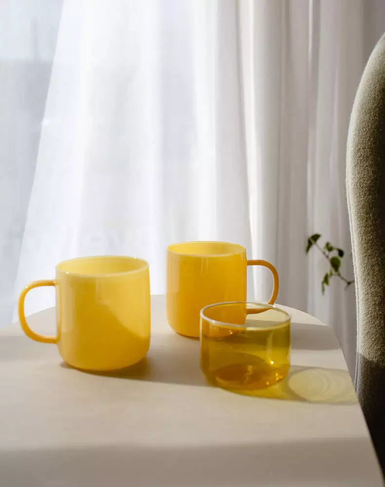 Hay Borosilicate Mug Set of 2 - Jade Yellow