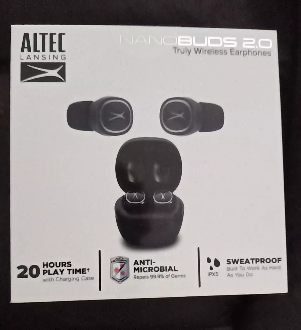 Altec Lansing NanoBuds2.0 in-Ear True Wireless Earbuds - Charcoal Grey