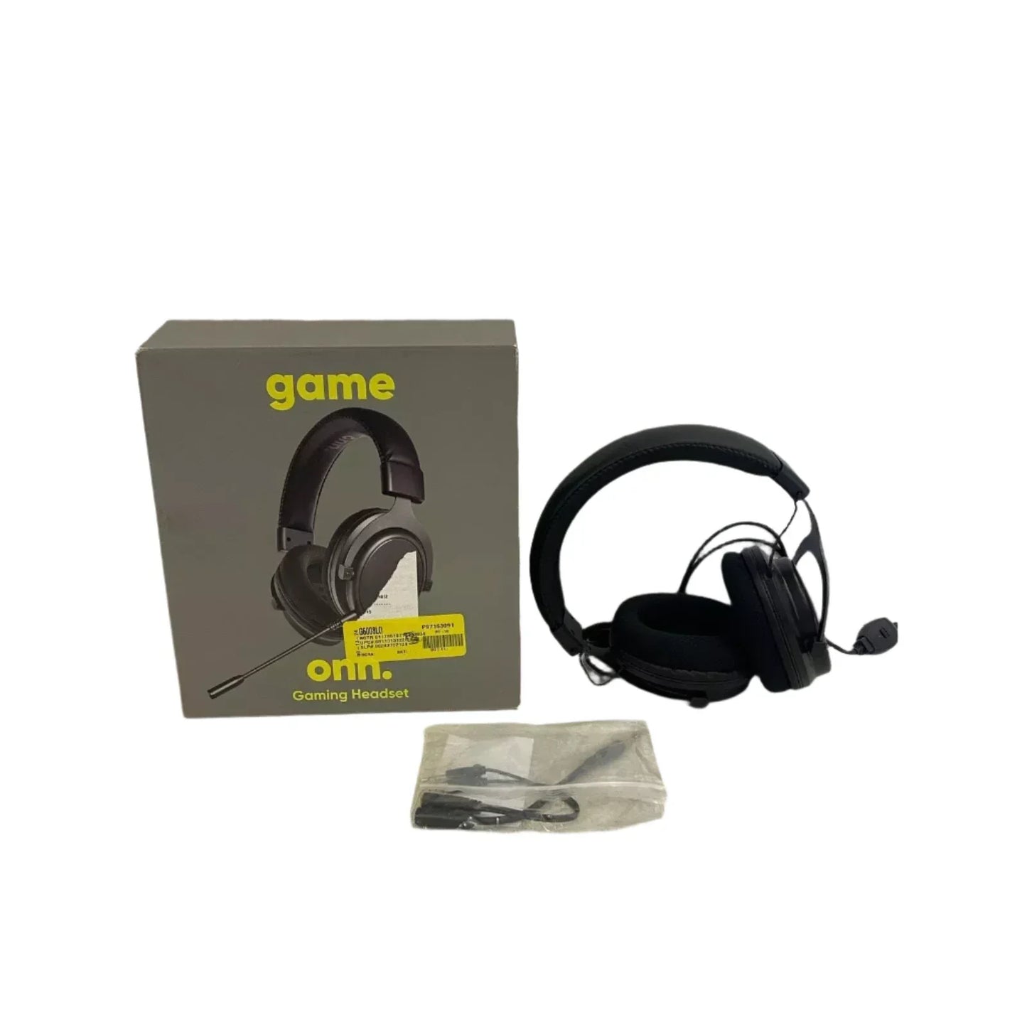 Onn. Over-Ear Gaming Headset 6ft Cable and Built-in Mic with Nano Receiver for PC