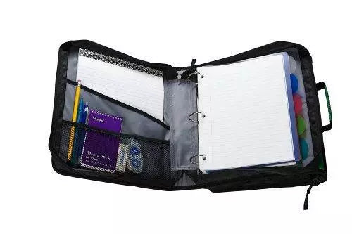 1.5 Ring Zipper Binder Blue Camouflage - Case-it