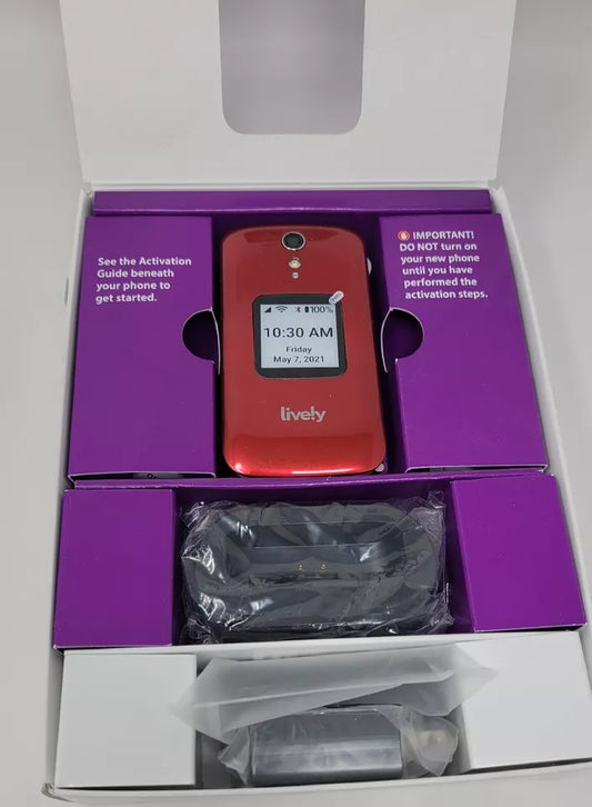 Jitterbug Flip2 Cell Phone for Seniors - Red