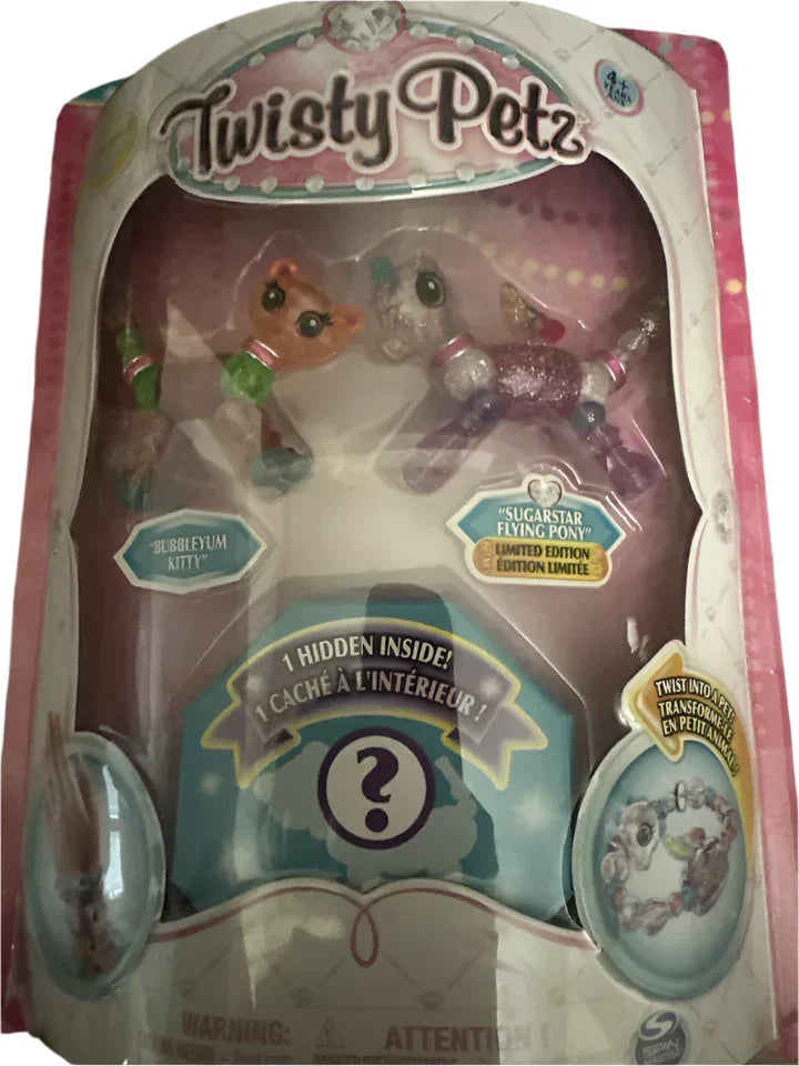 Twisty Petz Series 2 3pk Bubblegum Kitty Sugarstar Flying Pony and Surprise Collectible Bracelet (Please be advised that sets may be missing pieces or otherwise incomplete.)