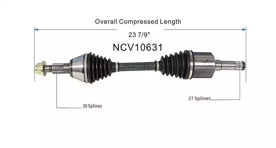 CV AXLE ASSY 1 EA CQCVS 10051604