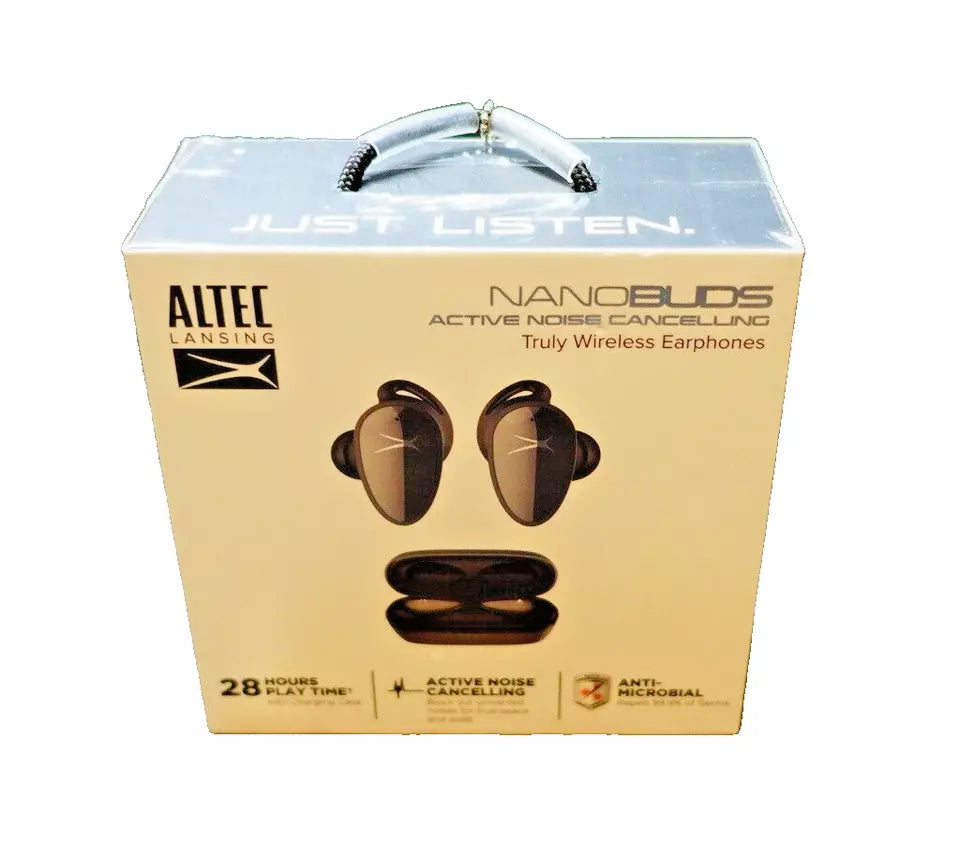 Altec Lansing NanoBuds ANC in-Ear Noise Cancelling True Wireless Earbuds - Charcoal Grey