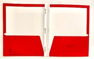 Five Star Active 2 Pocket 3 Prongs Red Folder