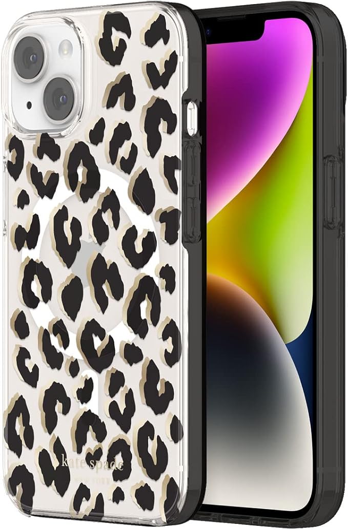 Kate Spade New York - Protective Hardshell Magsafe Case for iPhone 14 Plus - Leopard