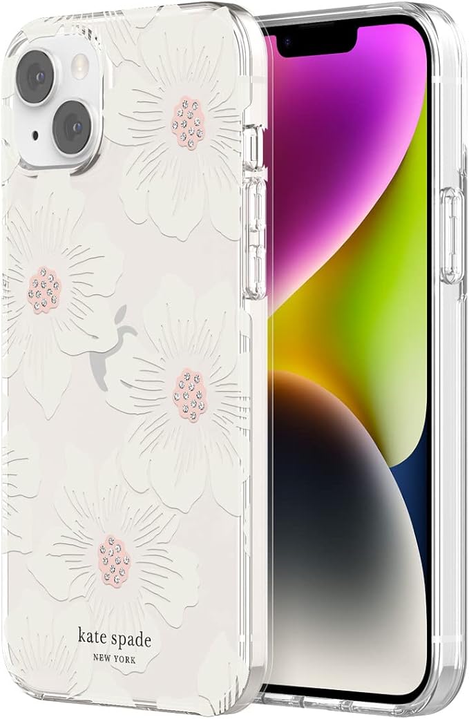 Kate Spade Protective Hardshell Case for iPhone 14 Plus - Hollyhock Floral