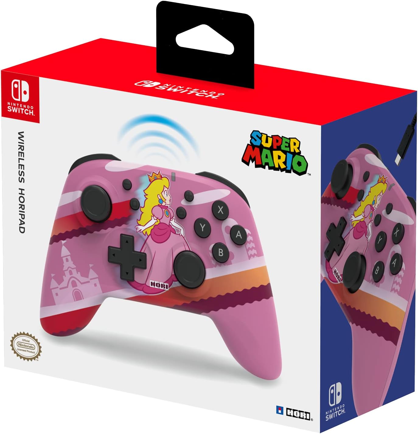 Horipad Wireless Gaming Controller for Nintendo Switch - Peach