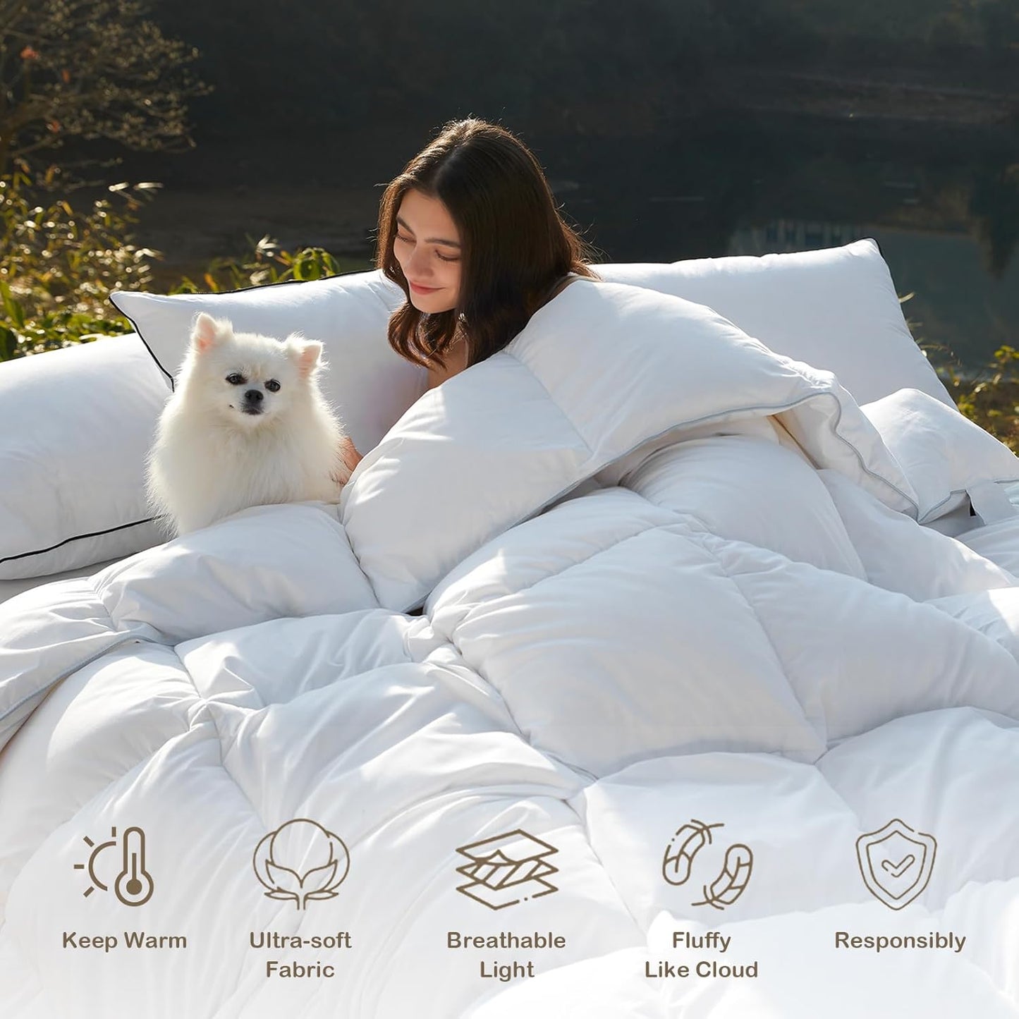 Hay DWR Linen Duvet Cover w/ Ties  - Full/Queen - Ivory100180567