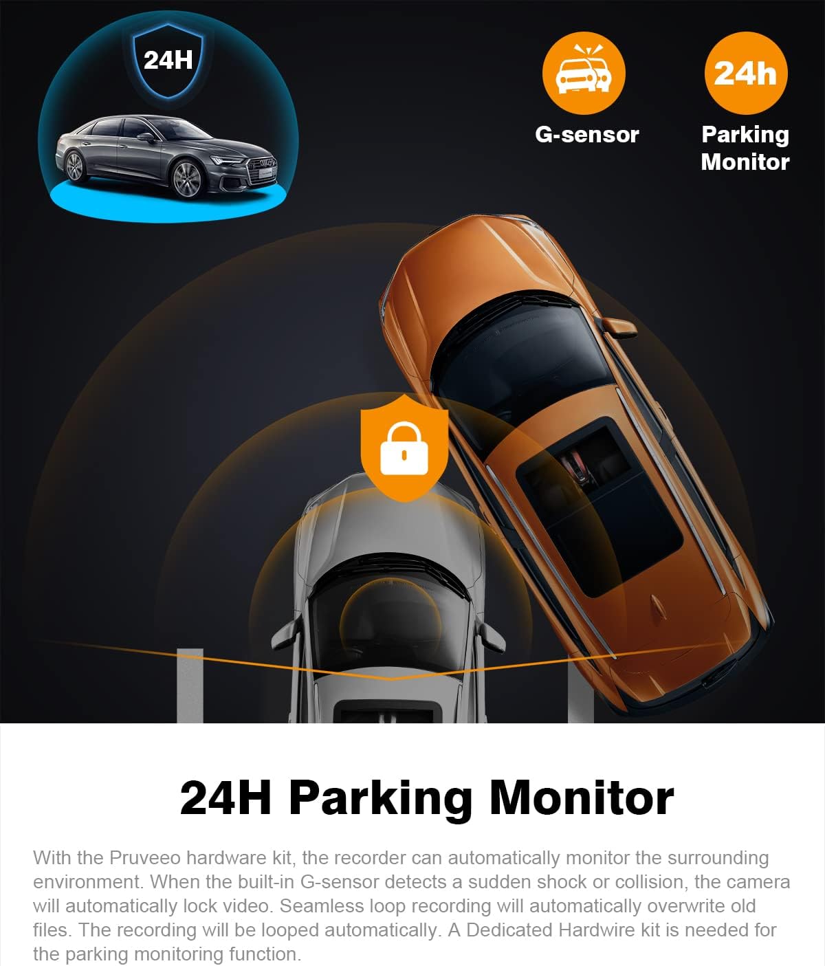 Pruveeo 2 Channel Dash Camera D30H
