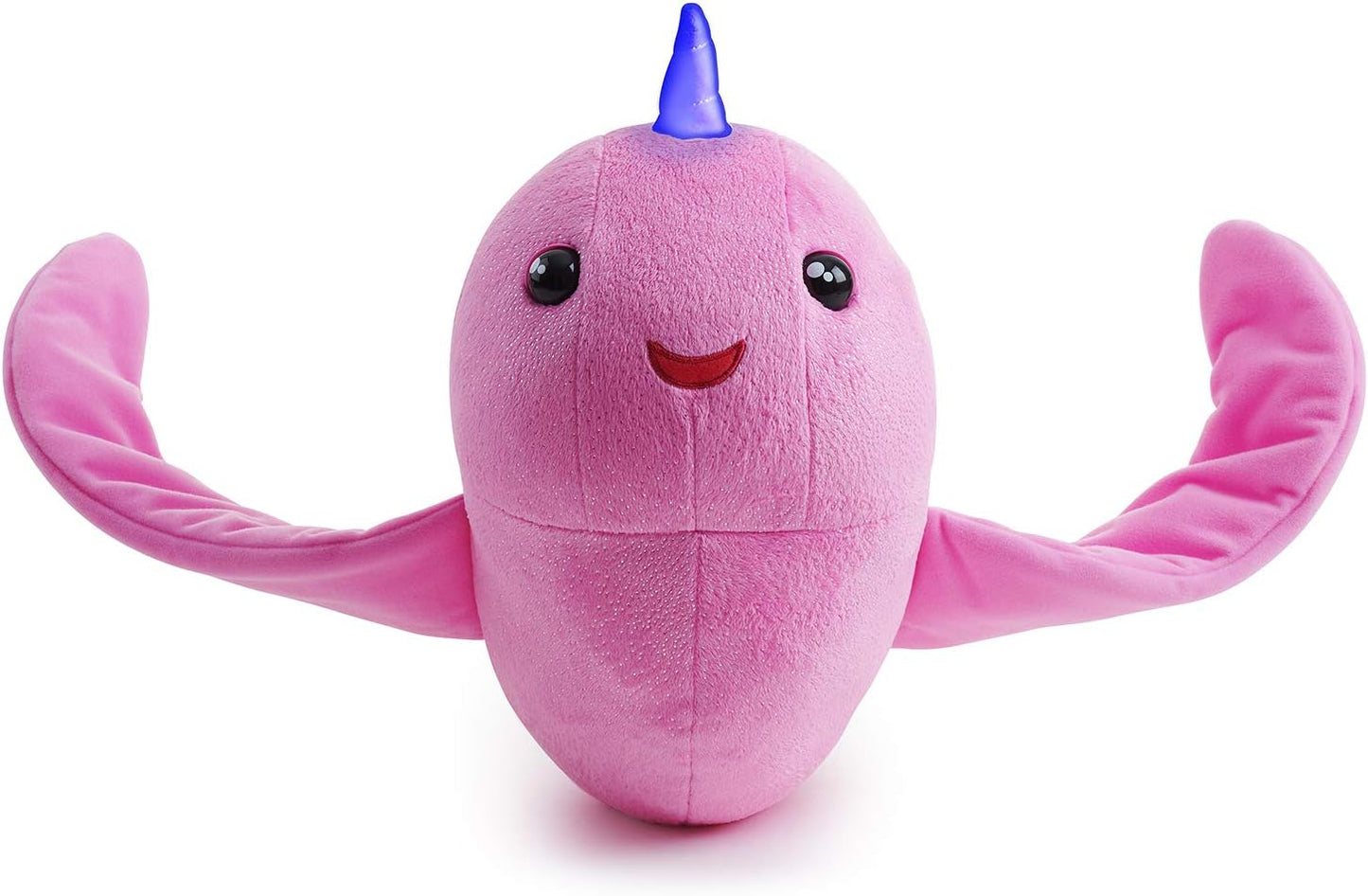 Fingerlings Light Up Narwhal - Rachel (Pink) - Friendly Interactive Toy by WowWee