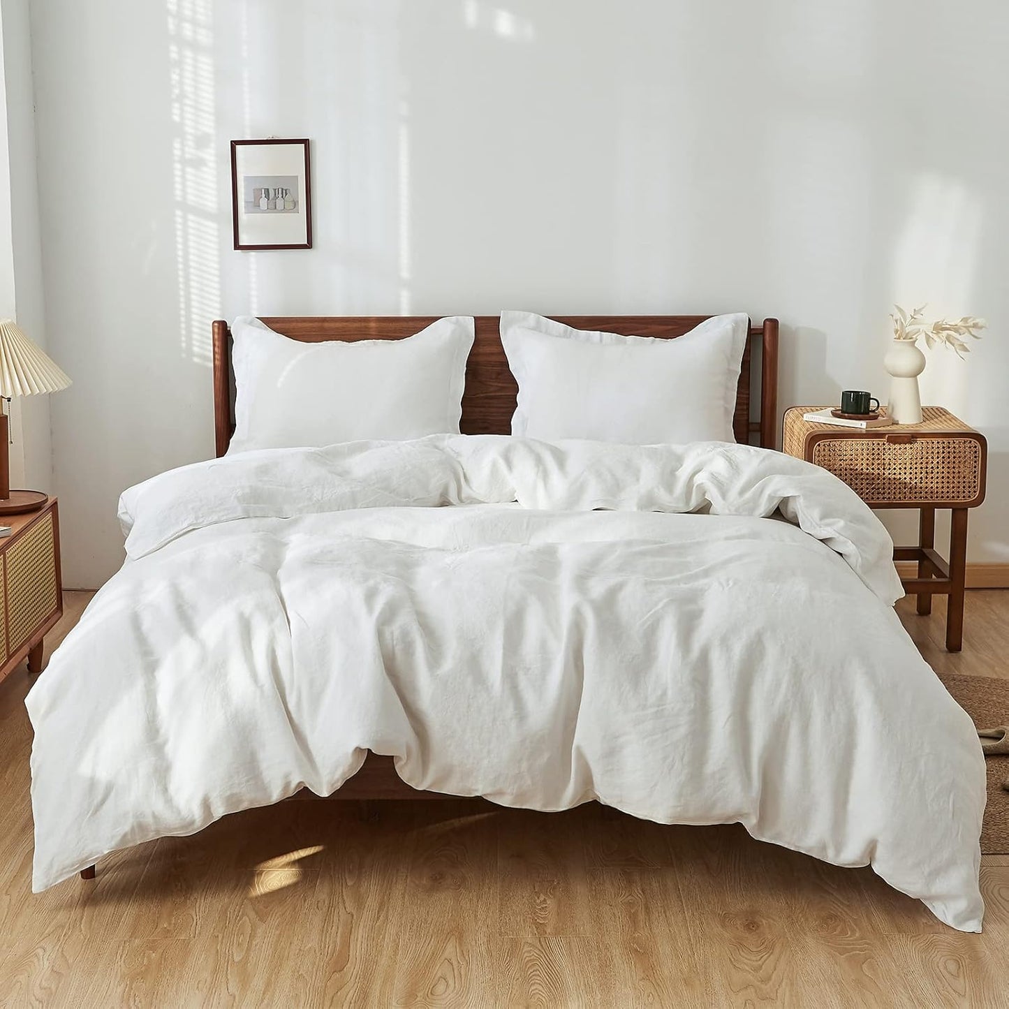 HAY DWR Linen Standard Shams, Set of 2, White